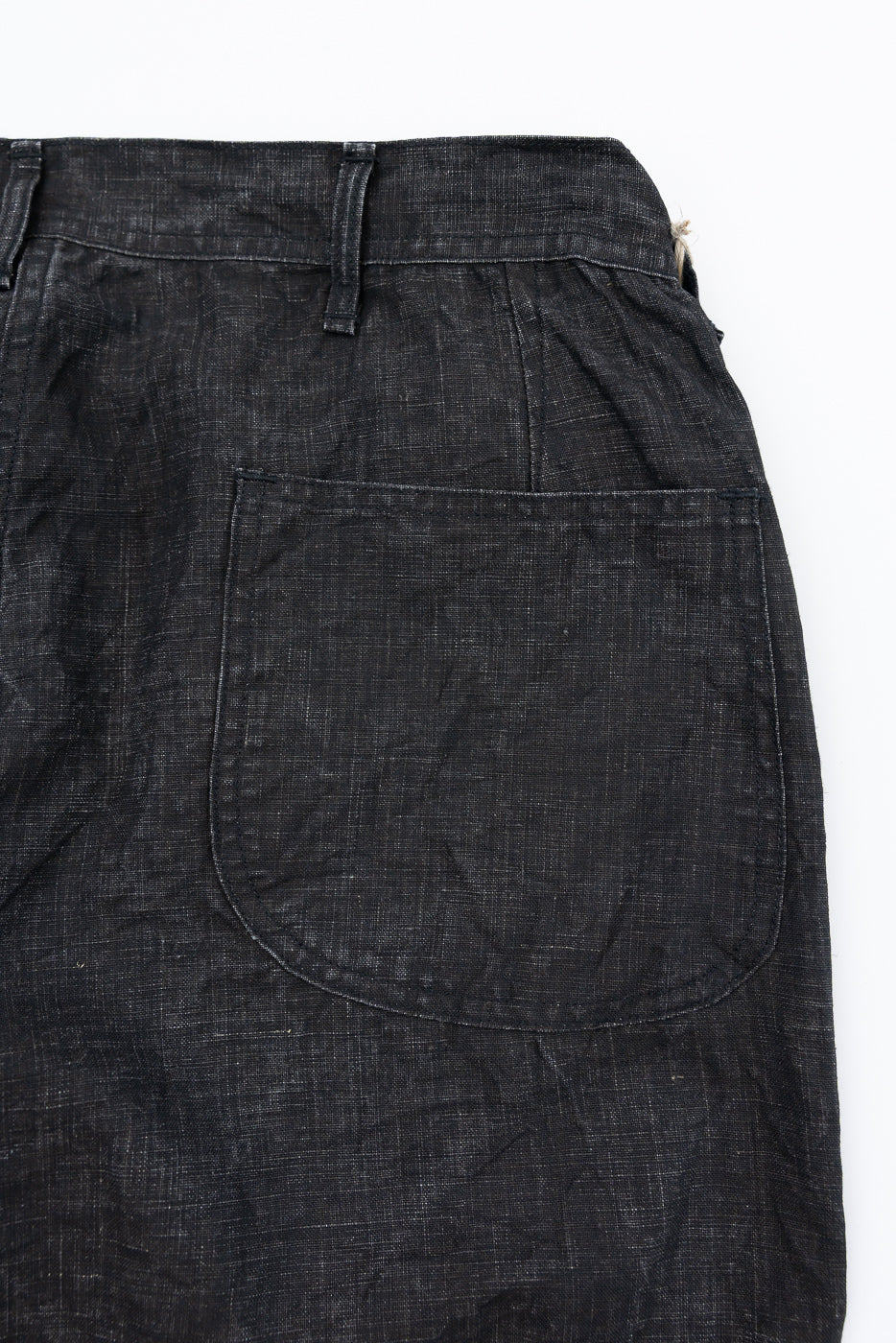 01-V5130-61 - WWII U.S. Navy Utility Sumi Coated Linen Pants