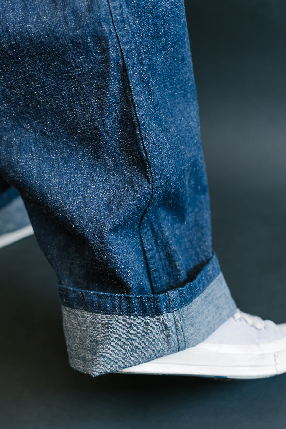 01-V5130-81 - US Navy Denim Wide Fit Selvedge Utility Pants - Indigo OW