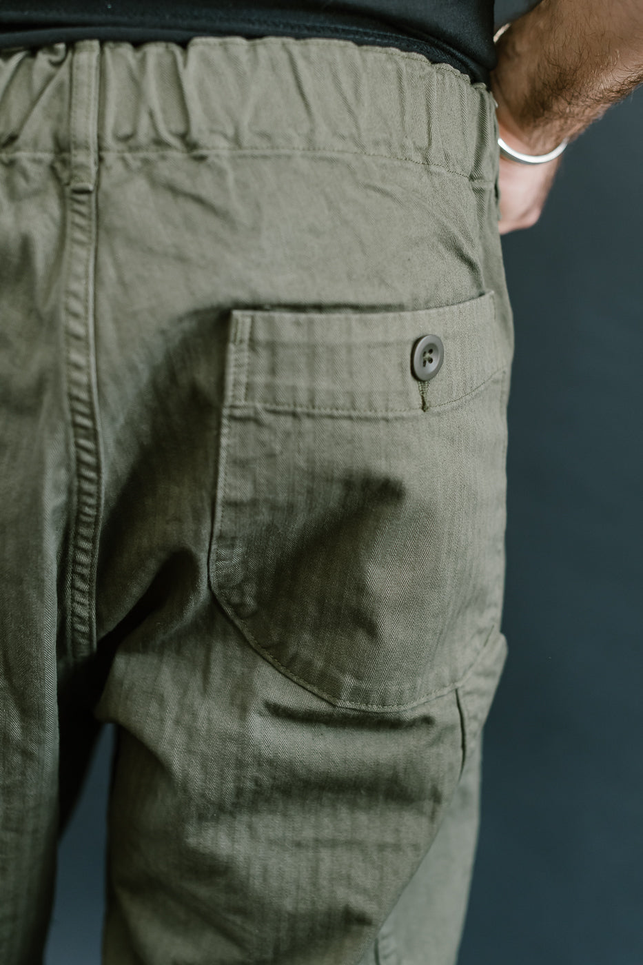 03-5011-76 - Wide French Work Pant - Army Green