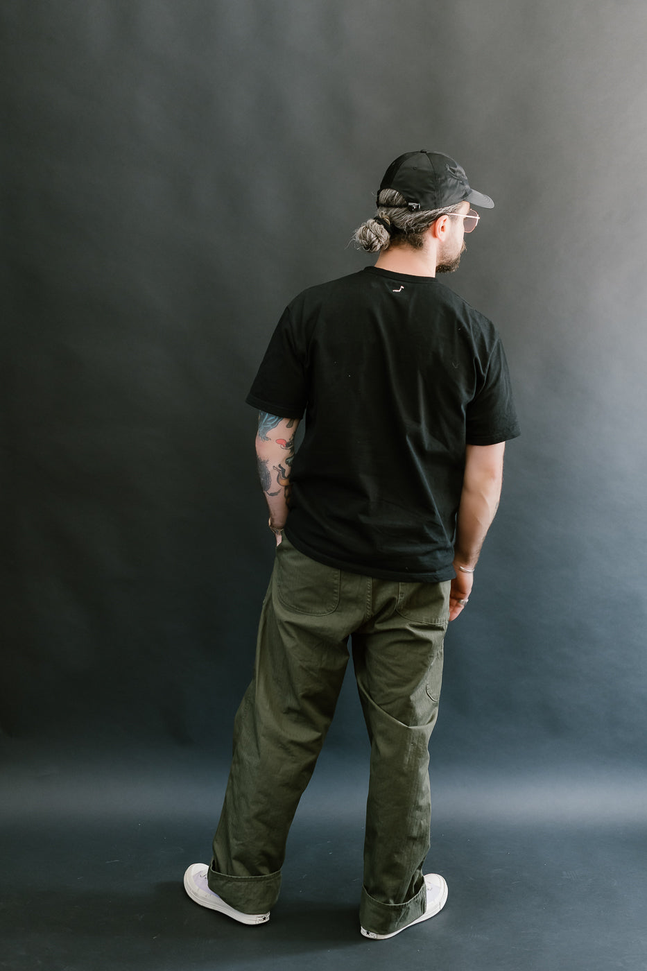 03-5011-76 - Wide French Work Pant - Army Green
