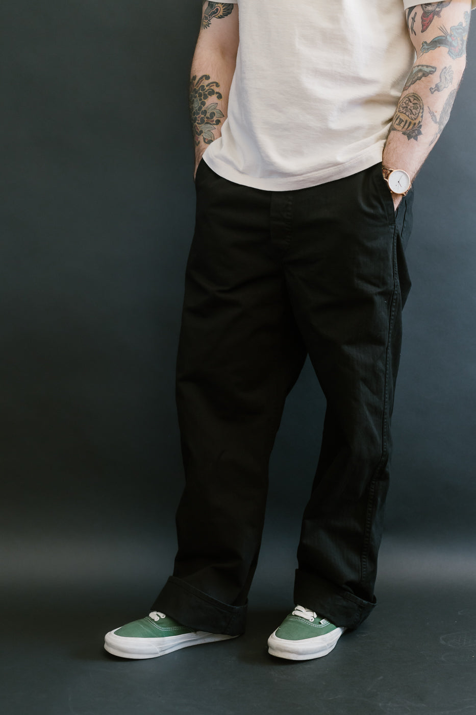03-5011-61 - Wide French Work Pant - Black