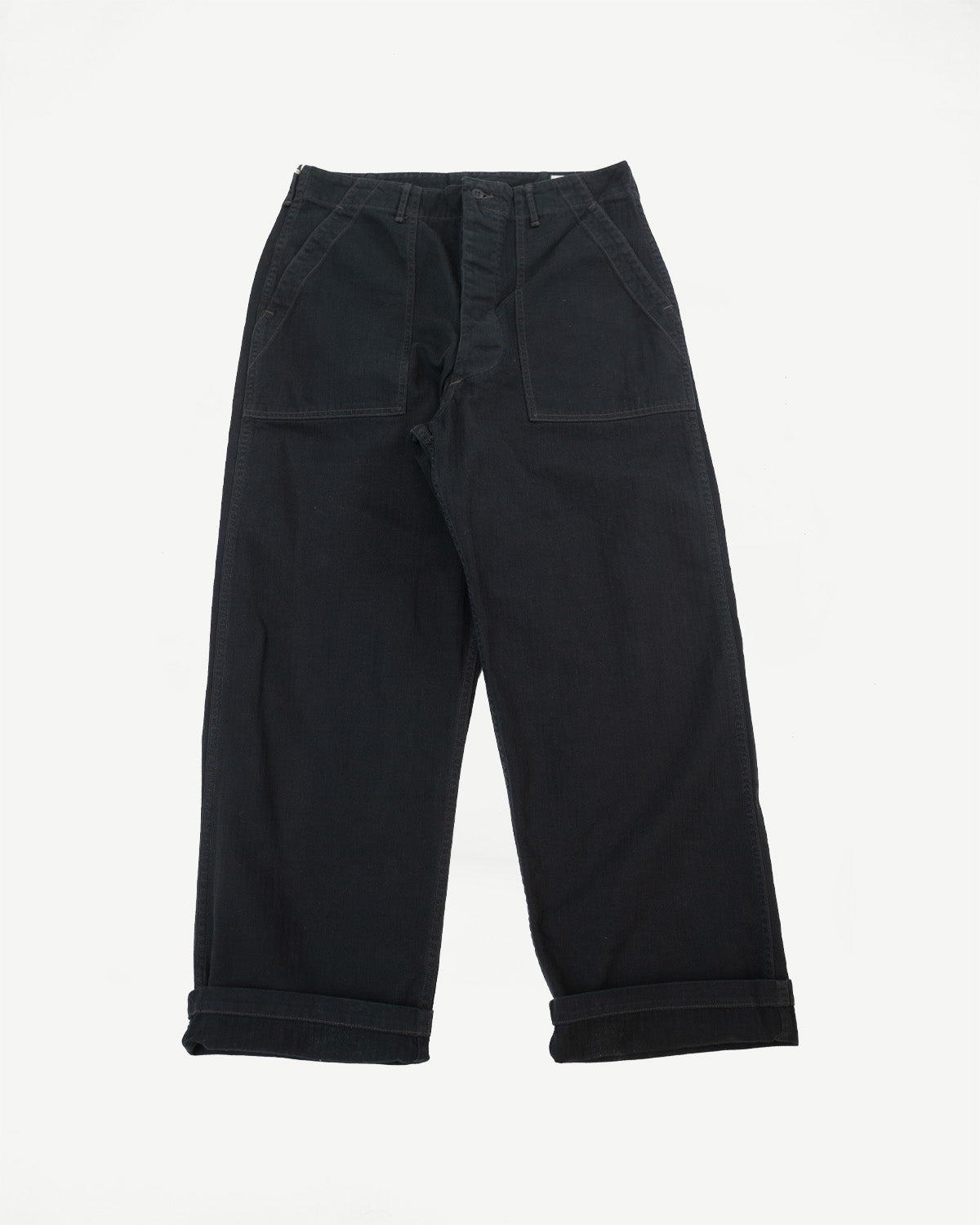 01-5103-61 - Herringbone Summer Fatigue Pants - Black