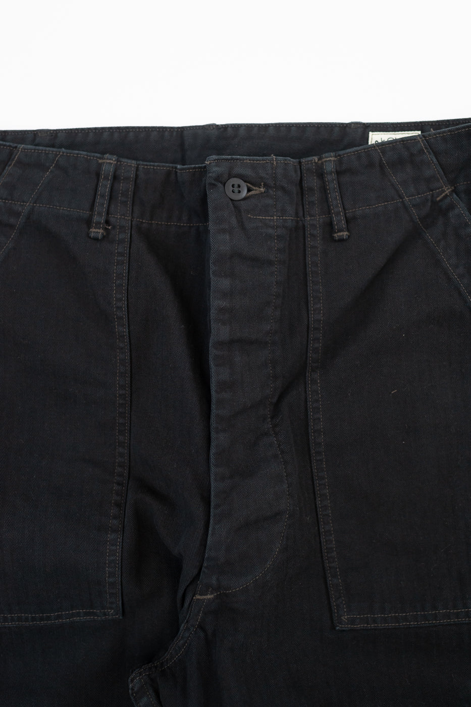 01-5103-61 - Herringbone Summer Fatigue Pants - Black