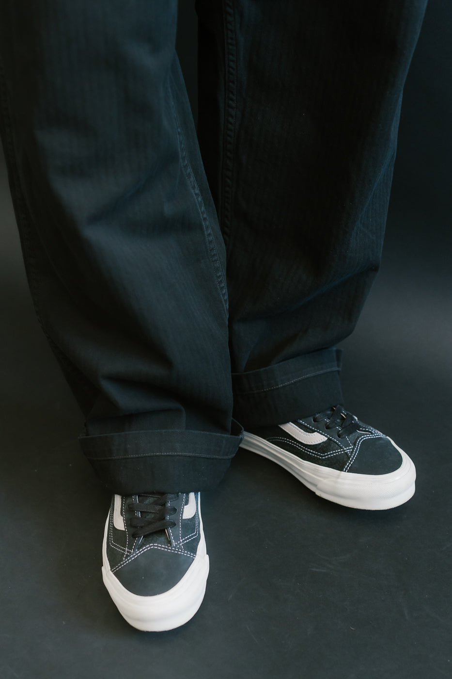 01-5103-61 - Herringbone Summer Fatigue Pants - Black
