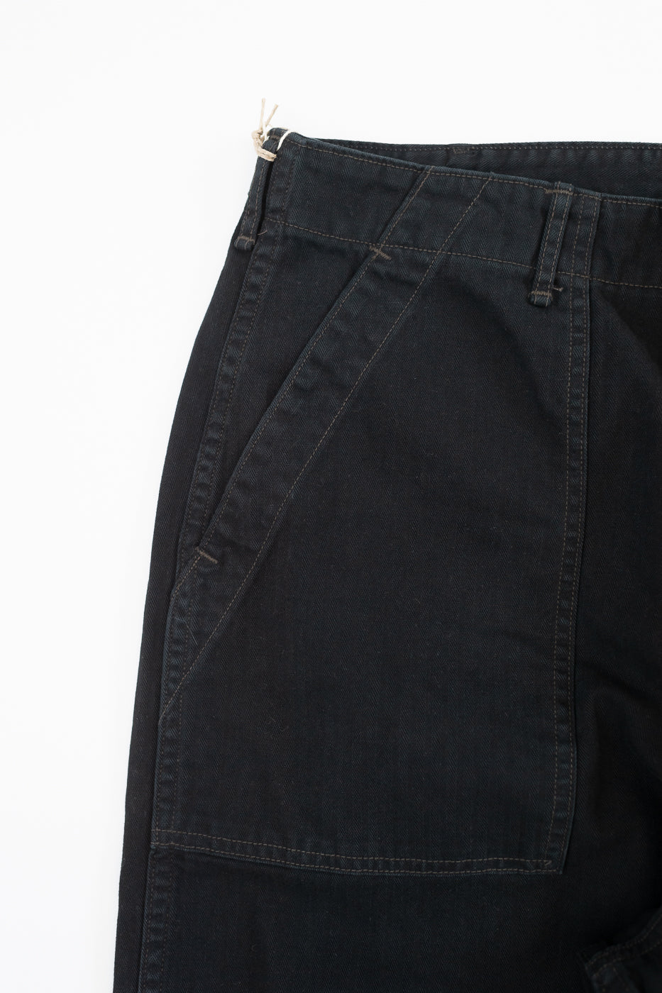 01-5103-61 - Herringbone Summer Fatigue Pants - Black