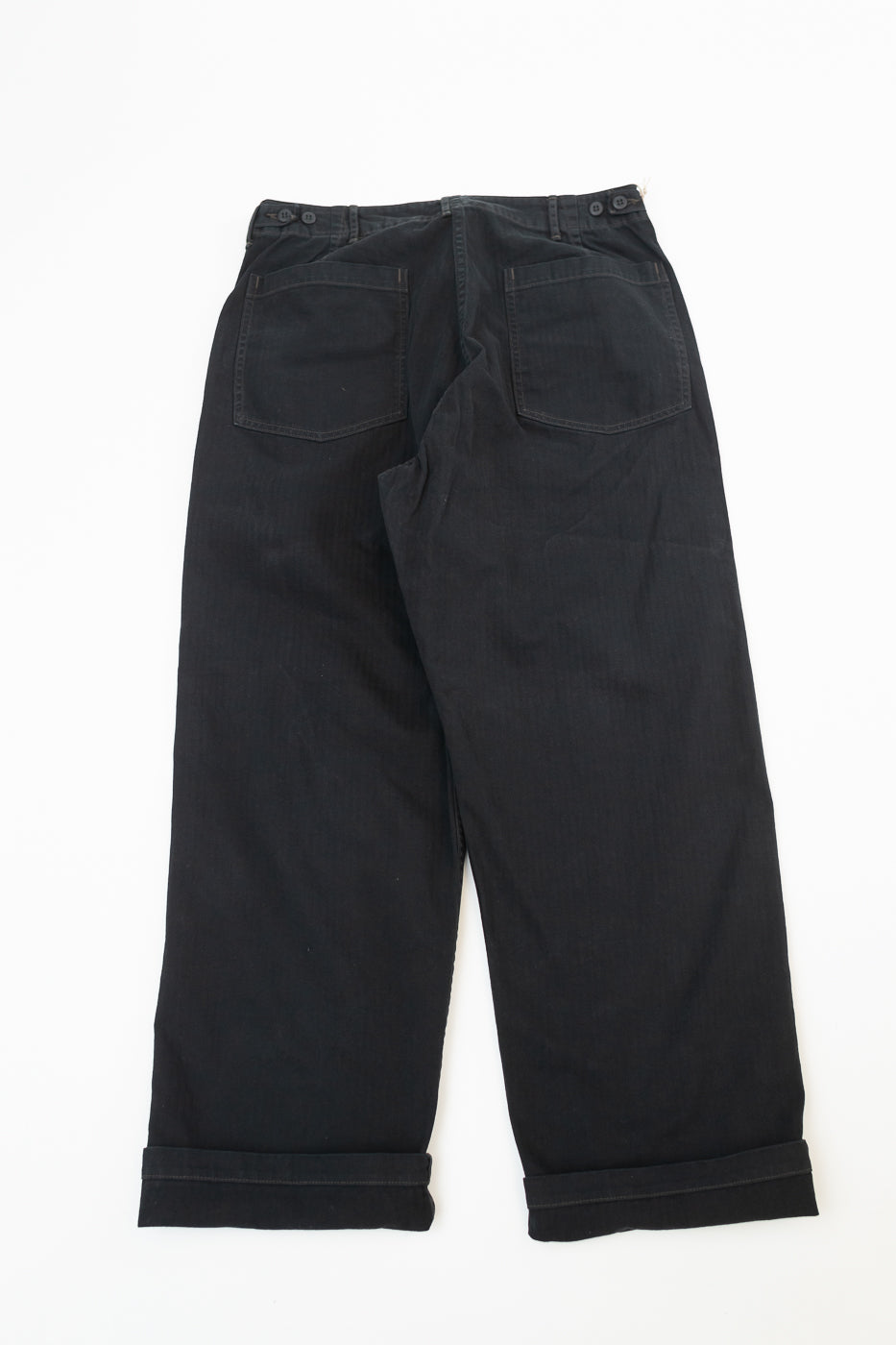 01-5103-61 - Herringbone Summer Fatigue Pants - Black