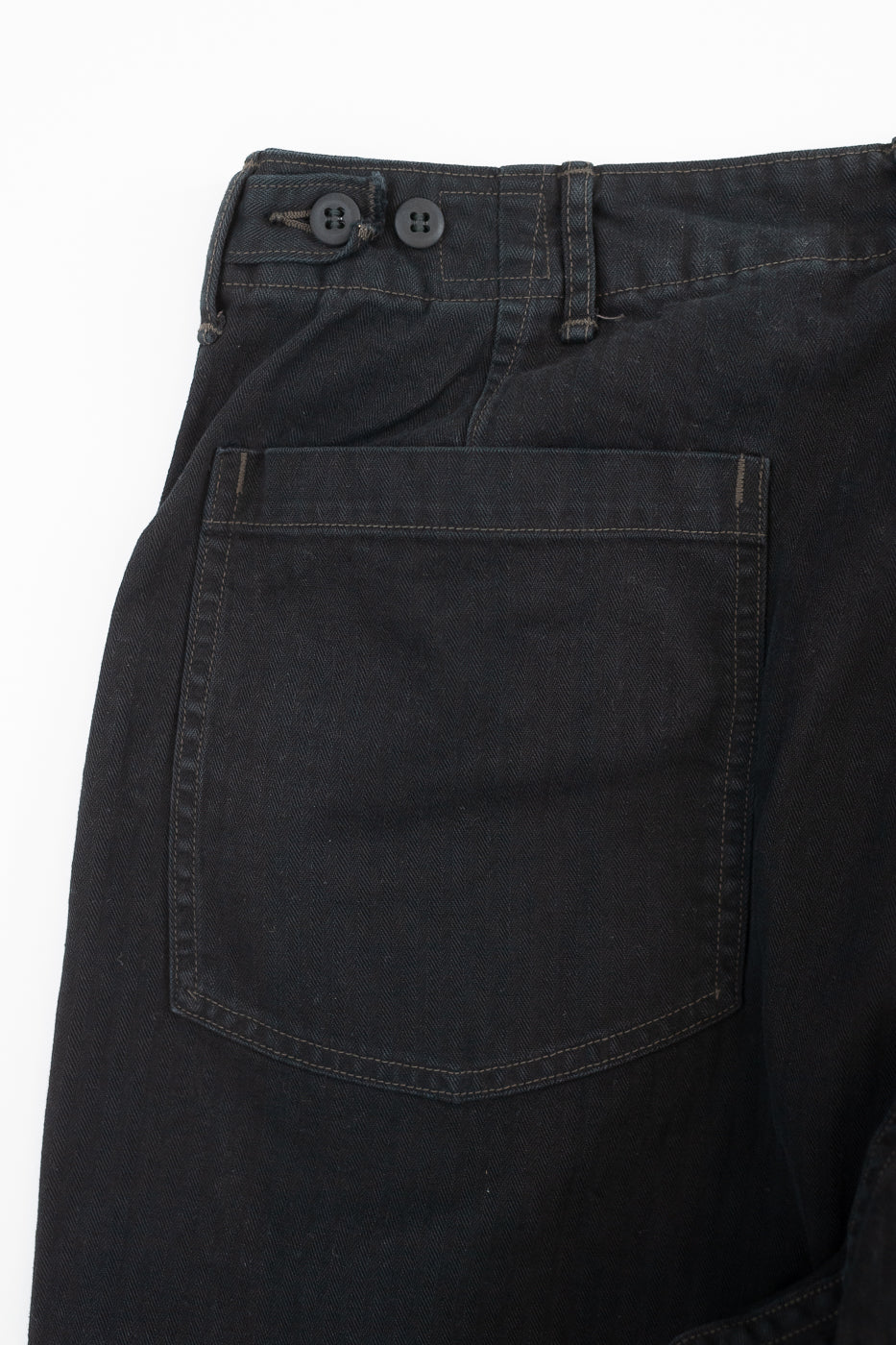 01-5103-61 - Herringbone Summer Fatigue Pants - Black