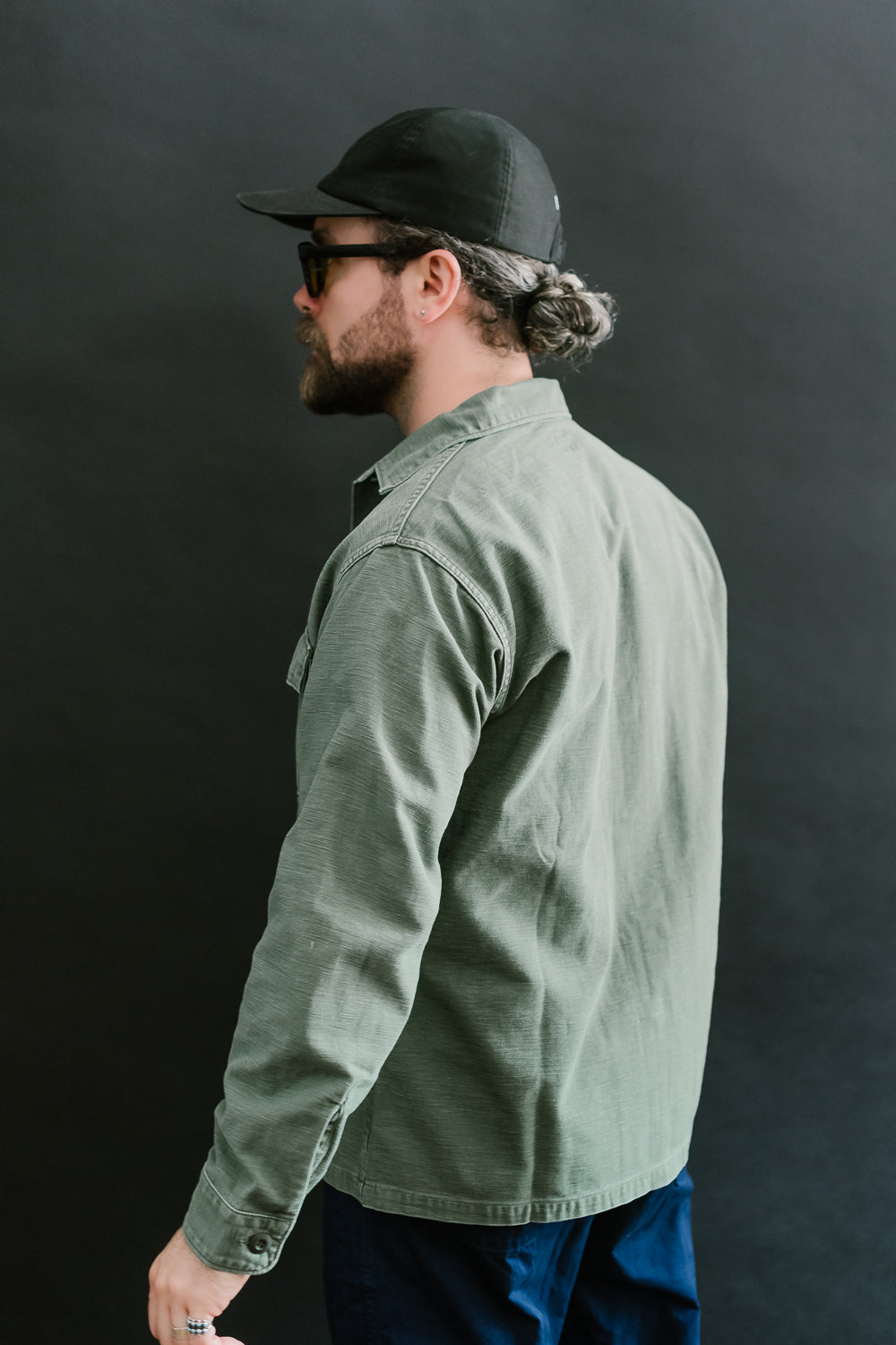 03-8045-216 - Fatigue Shirt Reverse Sateen - Vintage Washed Olive