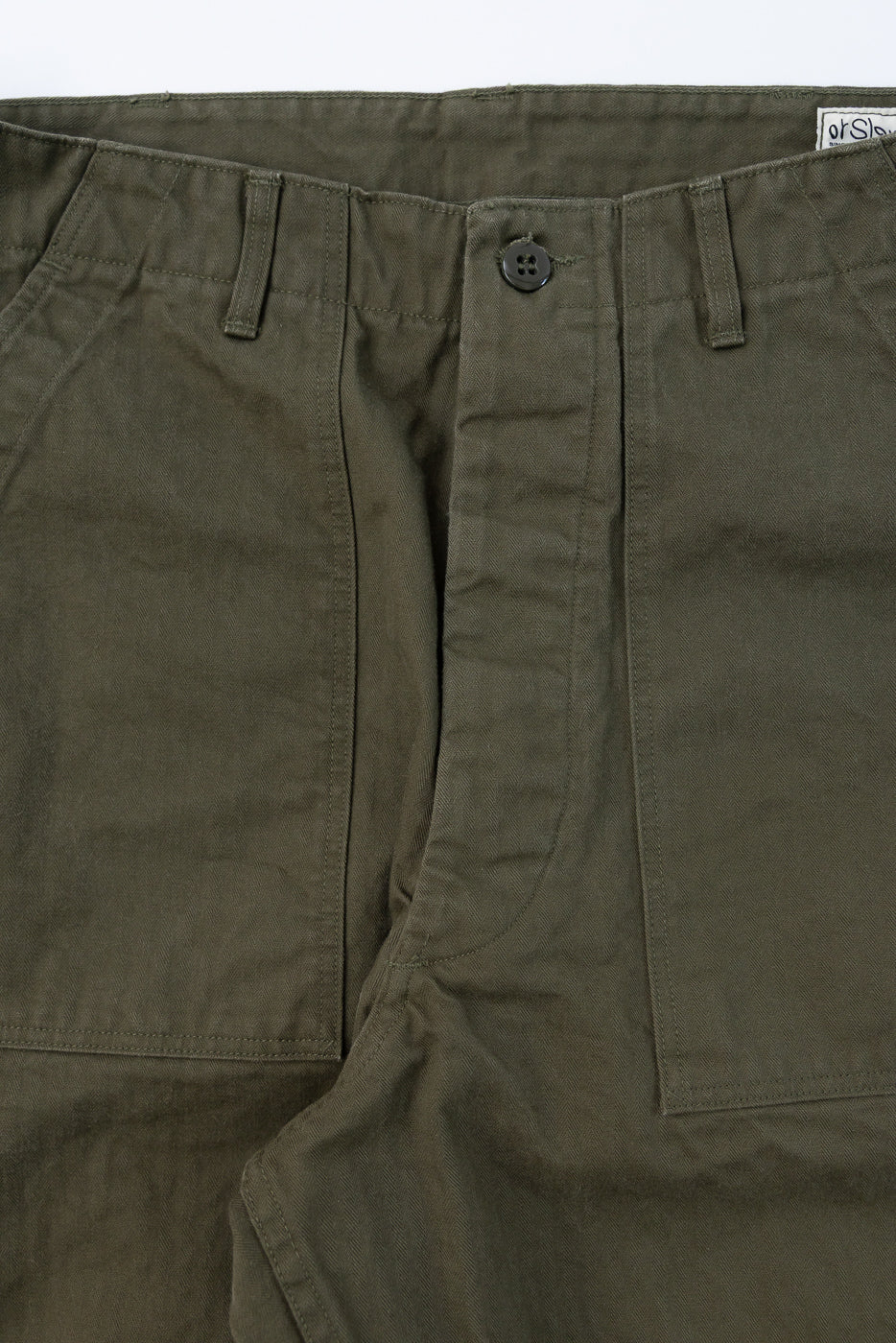 03-V5002-76k - Vintage Fit Fatigue Pants Herringbone Twill - Army