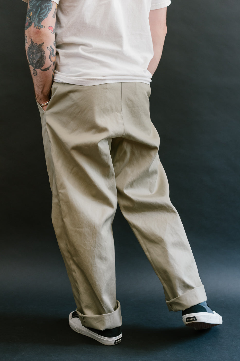 03-V5361-40 - Army Trouser Vintage Fit - Khaki