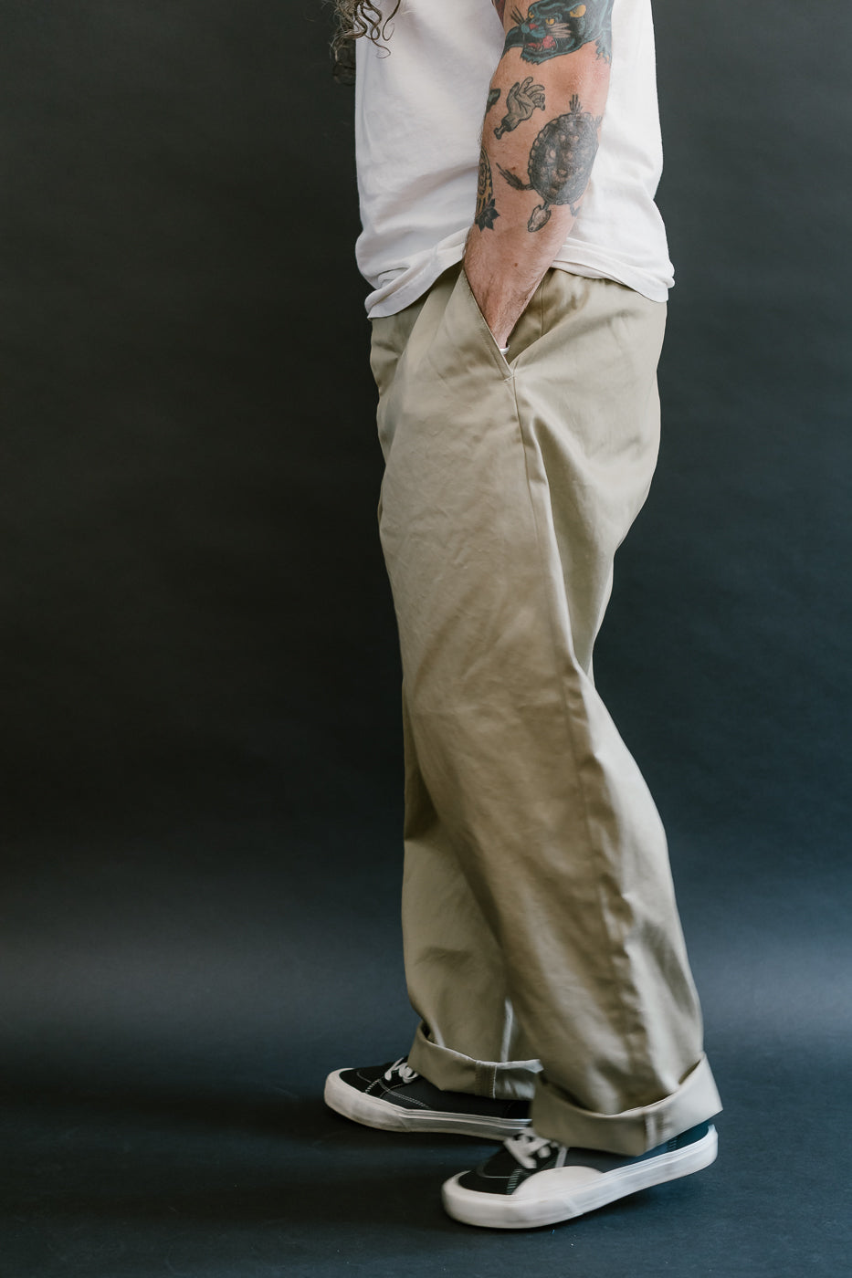 03-V5361-40 - Army Trouser Vintage Fit - Khaki