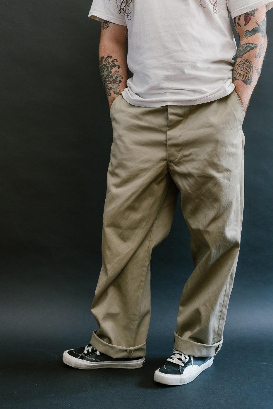 03-V5361-40 - Army Trouser Vintage Fit - Khaki