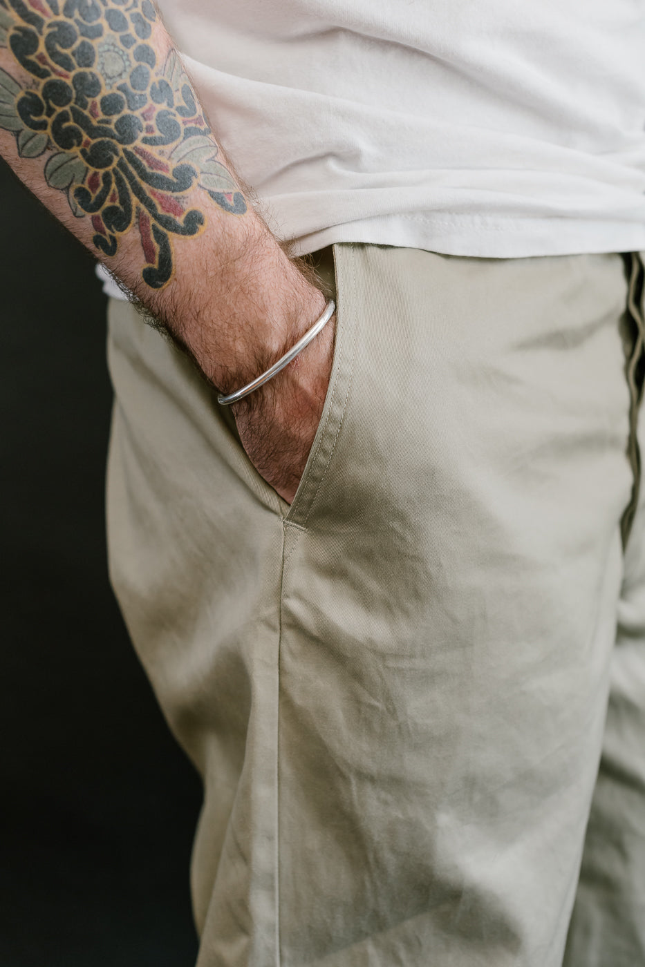 03-V5361-40 - Army Trouser Vintage Fit - Khaki