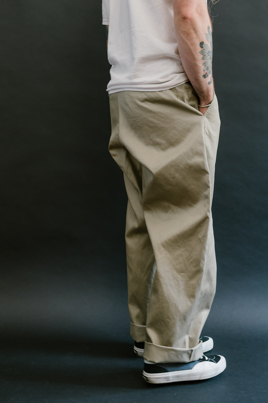 03-V5361-40 - Army Trouser Vintage Fit - Khaki