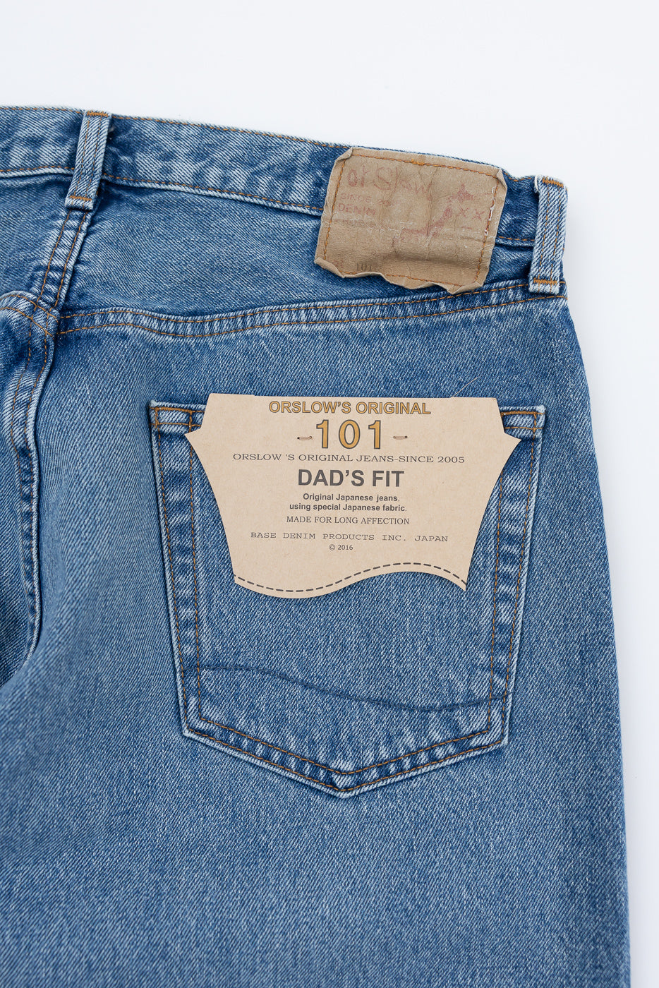 01-1010W-95 - 101 Dad's Fit Denim Jeans - Used Denim Wash | Dant