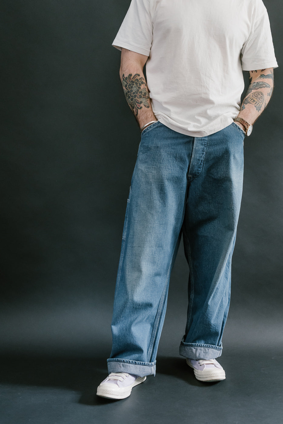 01-5126-95 - 30s Painter Pants Denim - Wide Fit - Used Wash