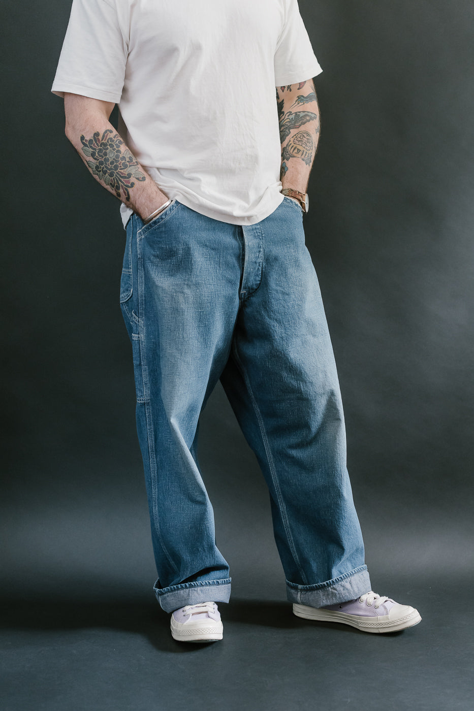 01-5126-95 - 30s Painter Pants Denim - Wide Fit - Used Wash