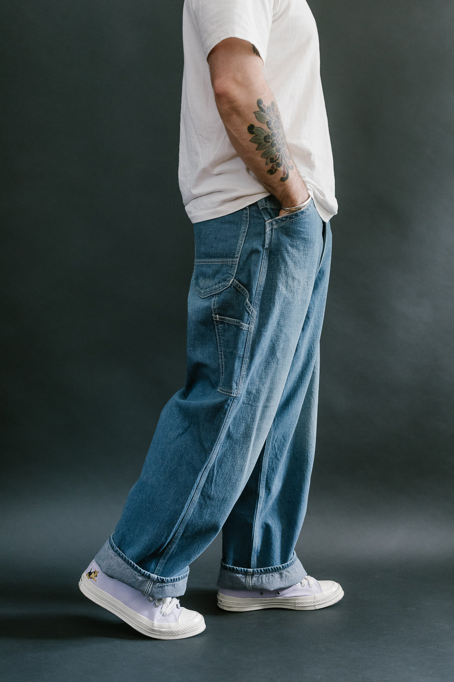 01-5126-95 - 30s Painter Pants Denim - Wide Fit - Used Wash
