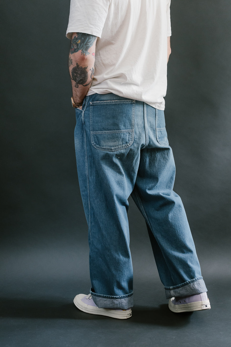 01-5126-95 - 30s Painter Pants Denim - Wide Fit - Used Wash