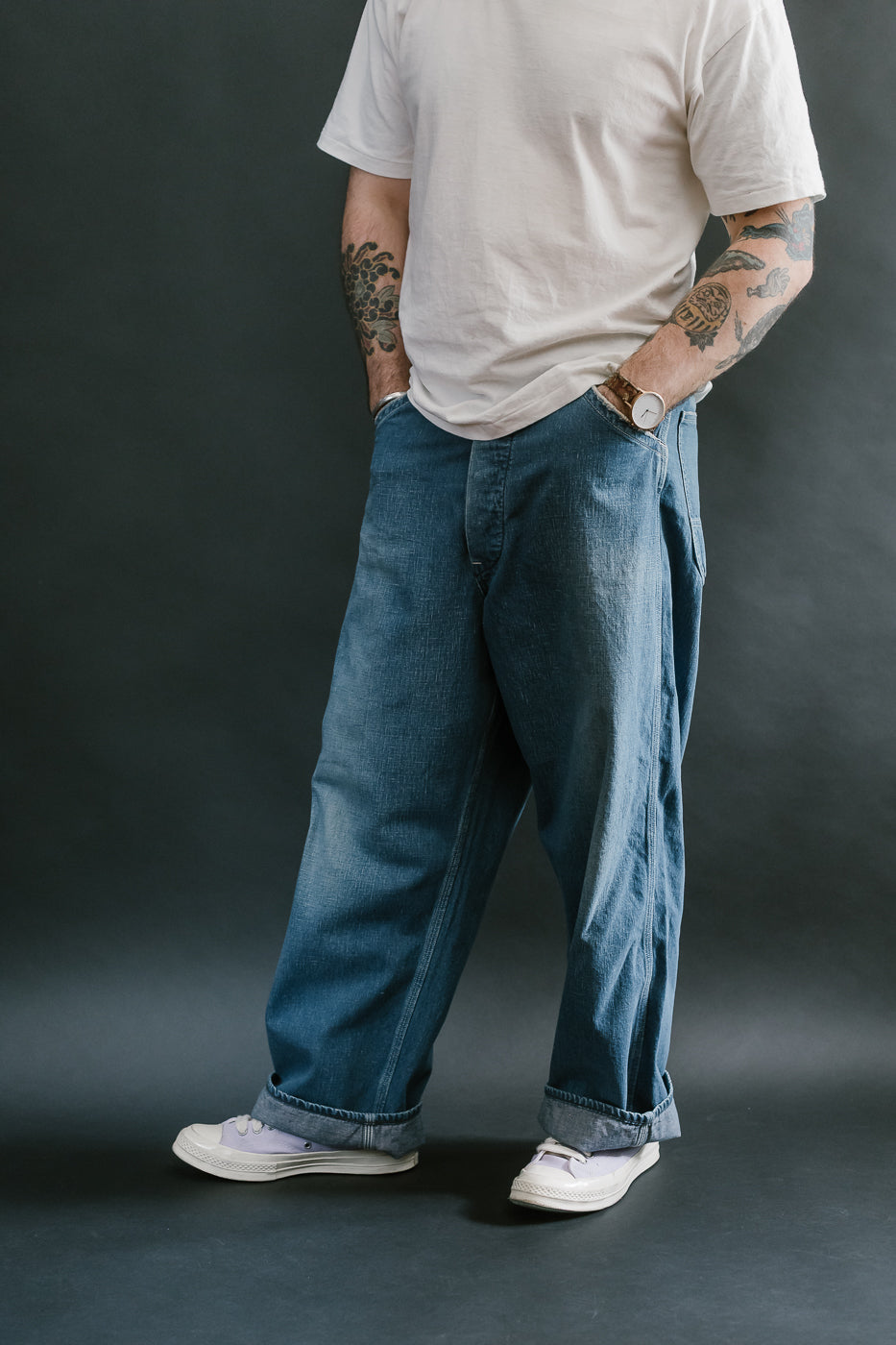 01-5126-95 - 30s Painter Pants Denim - Wide Fit - Used Wash