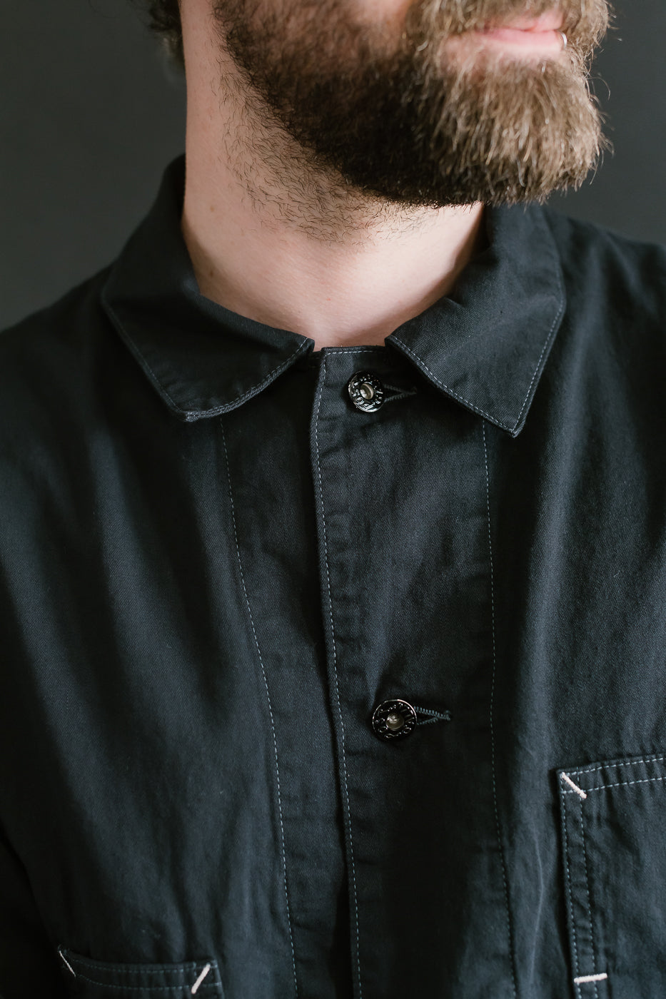 1111-VTC - De Luxe Railroader Vintage Twill - Charcoal