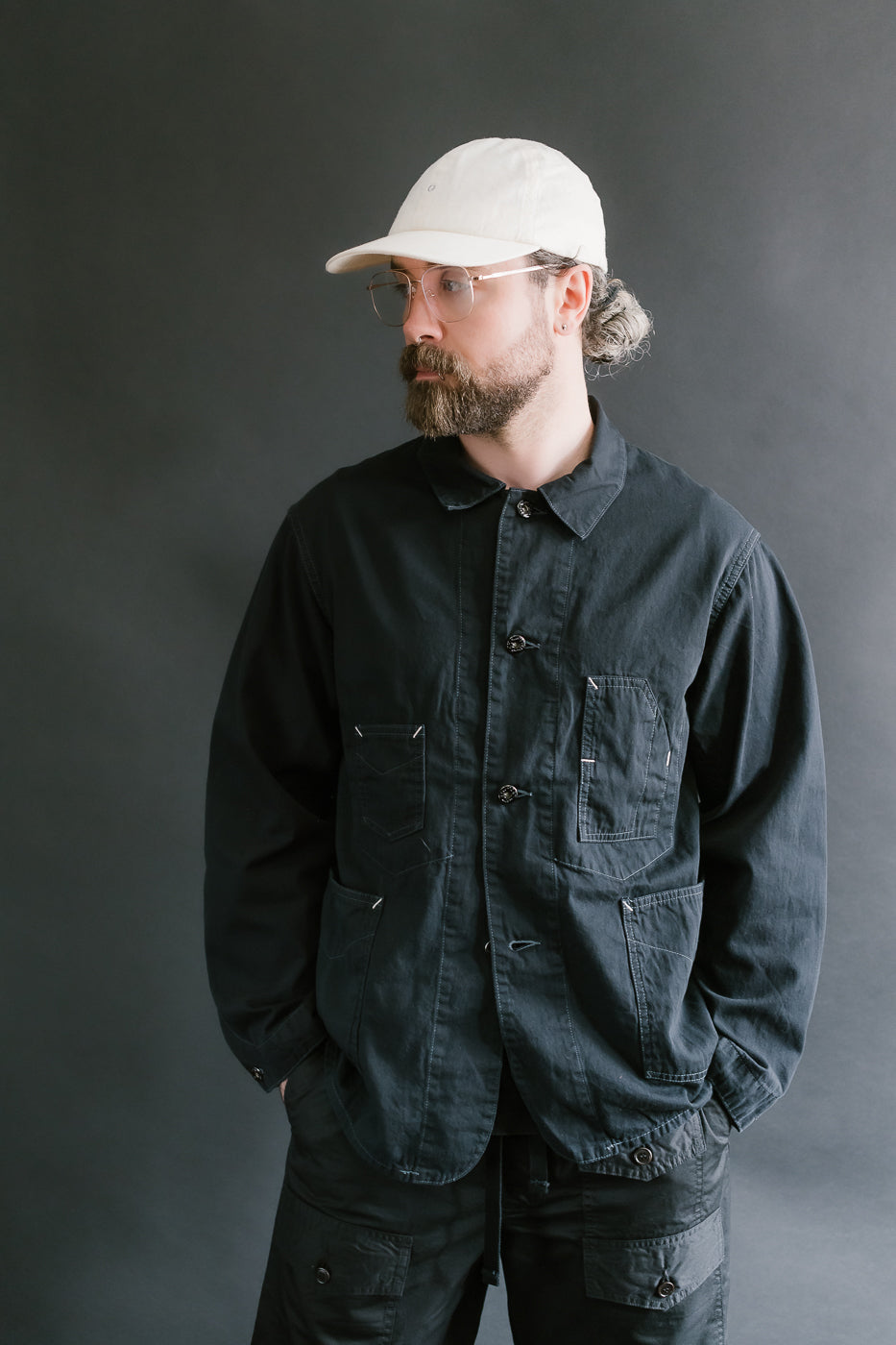 1111-VTC - De Luxe Railroader Vintage Twill - Charcoal