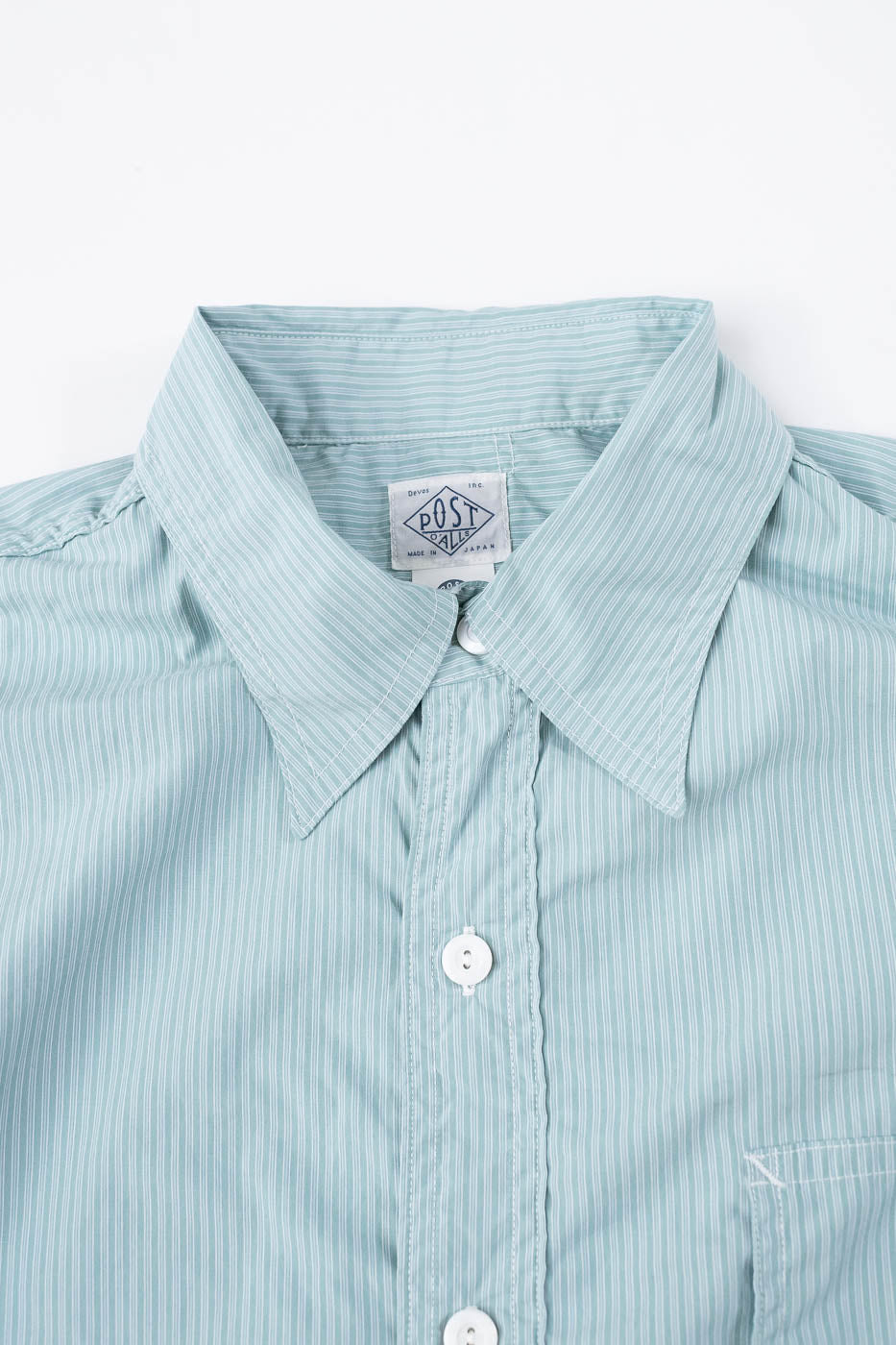 1201C-SSG - No. 1 Shirt Stripe Shirting MV - Green