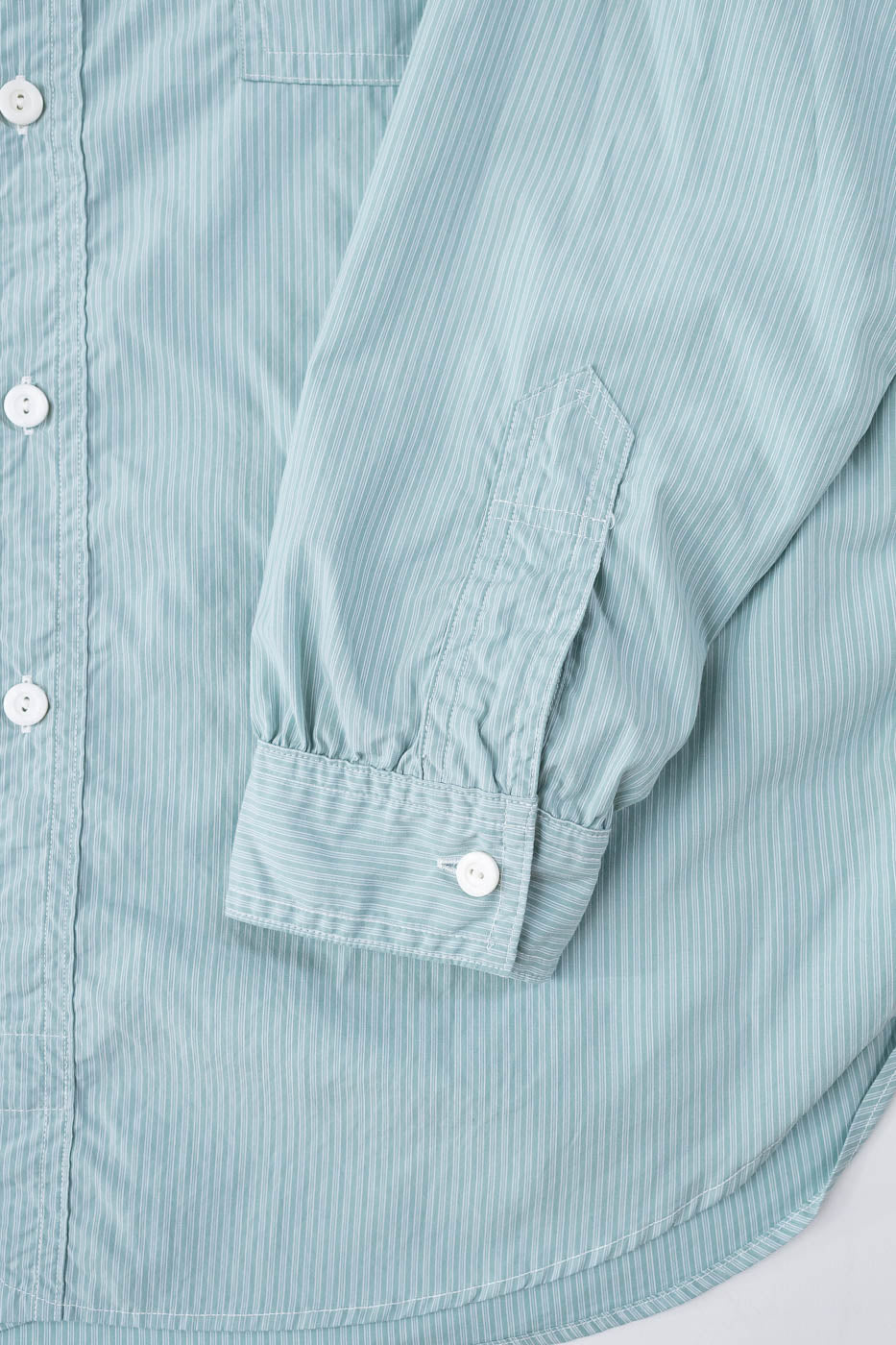 1201C-SSG - No. 1 Shirt Stripe Shirting MV - Green