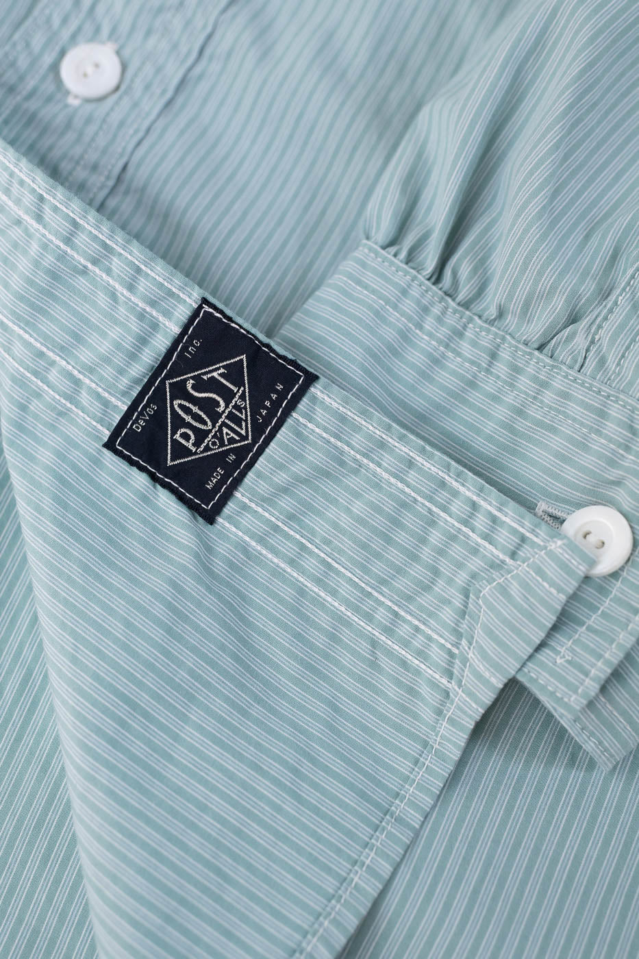 1201C-SSG - No. 1 Shirt Stripe Shirting MV - Green