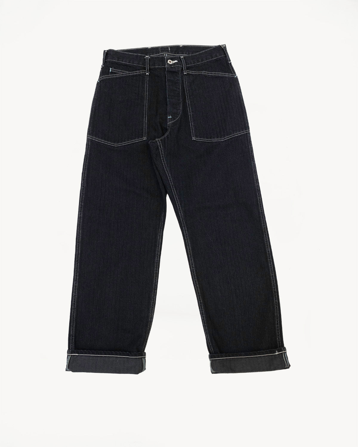 1301-HBB - Army Pants Herringbone Denim - Black