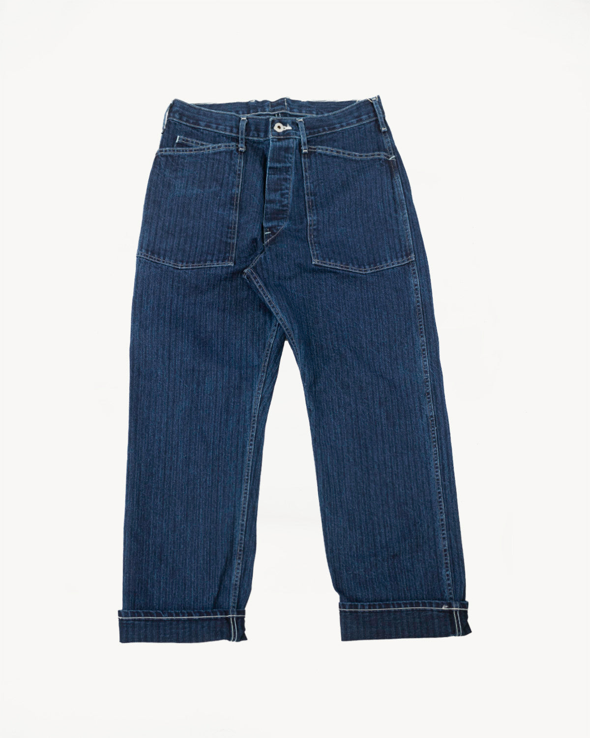 1301-HBI - Army Pants Herringbone Denim - Double Indigo