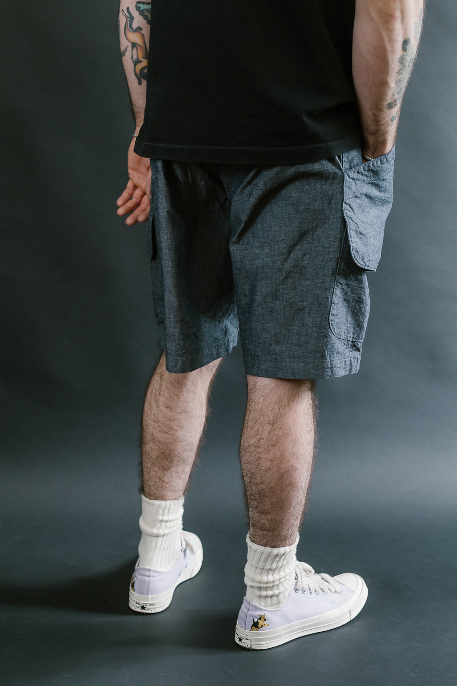 2323E-MC - E-Z Dee's Shorts Medium Weight Chambray - Indigo