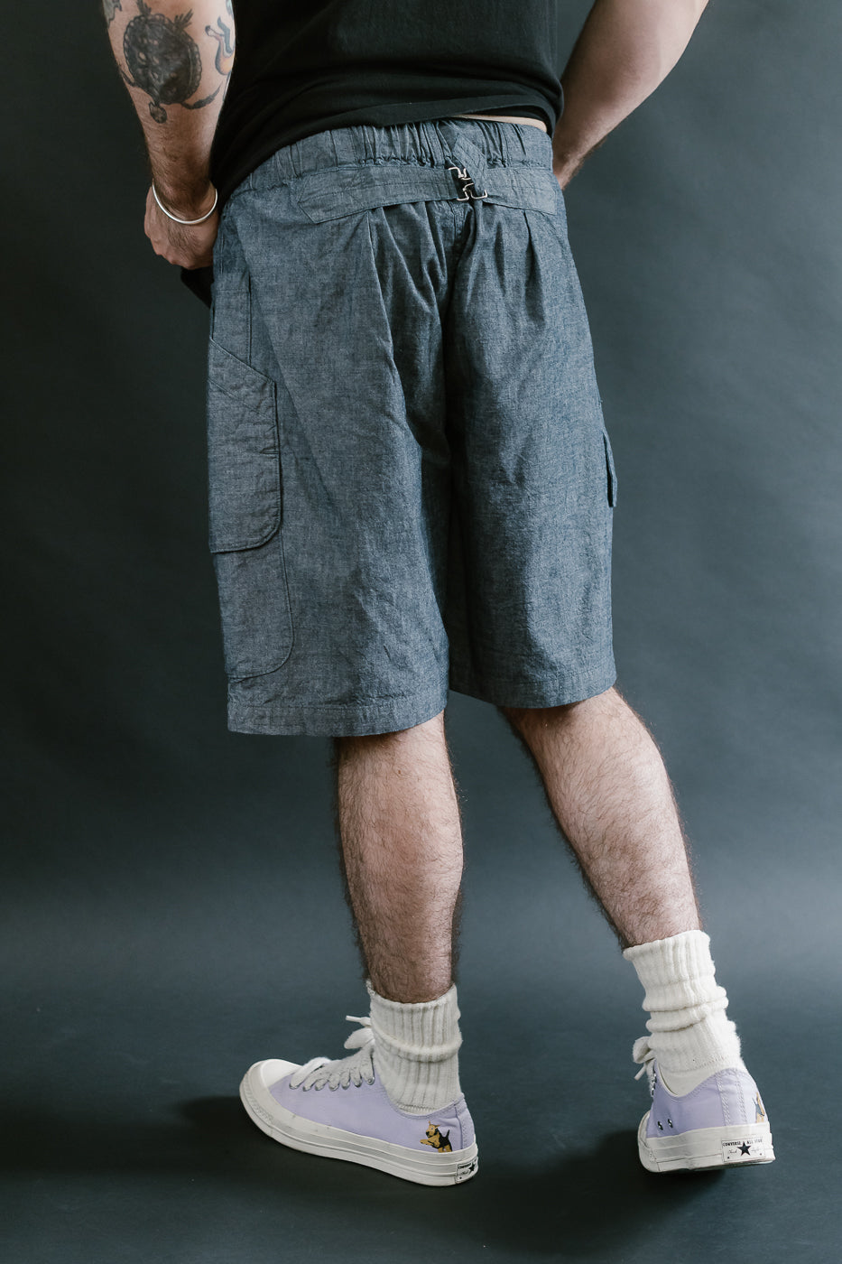 2323E-MC - E-Z Dee's Shorts Medium Weight Chambray - Indigo