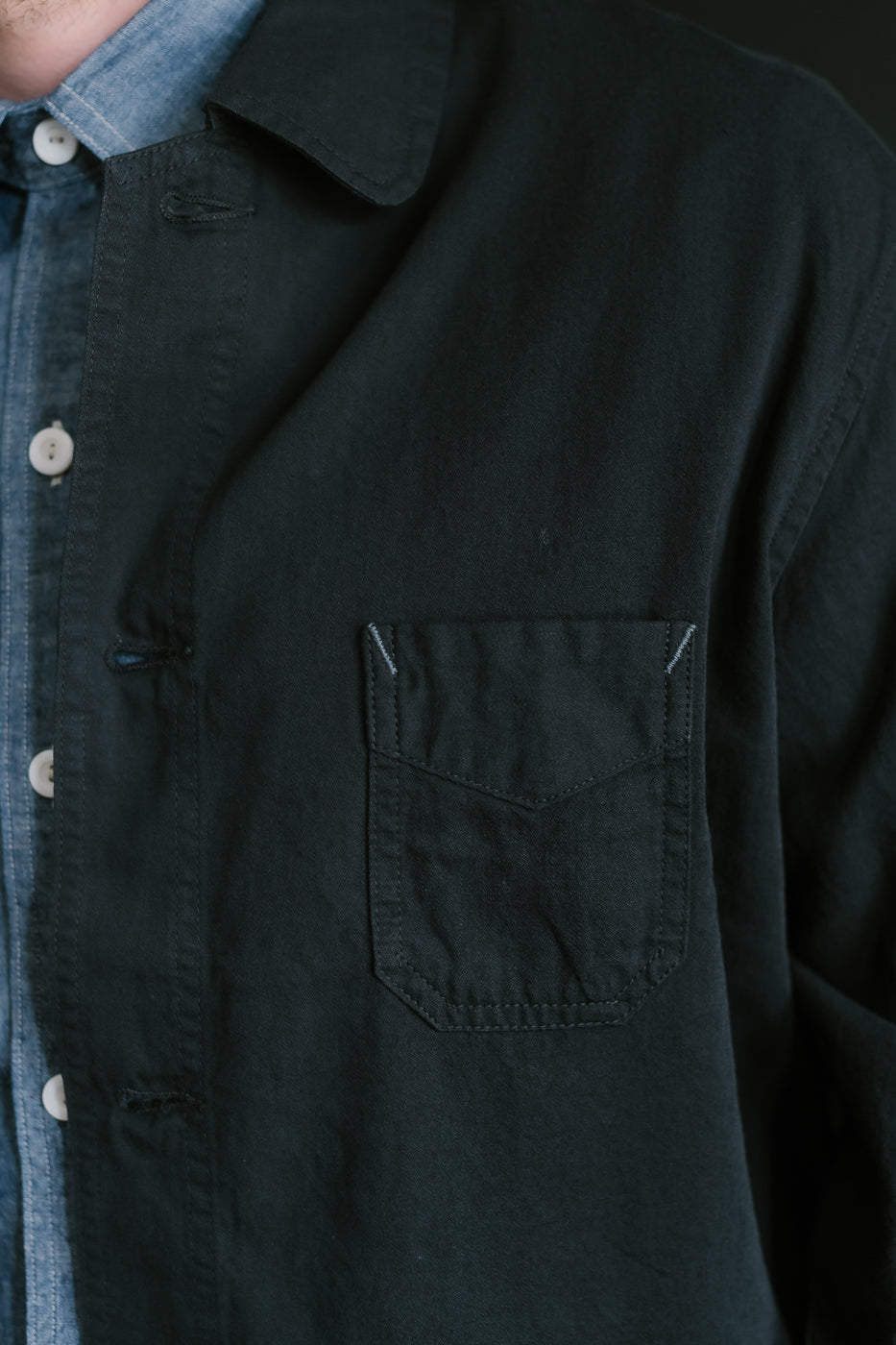 3125-VTC - Post Chinois Travail Vintage Twill - Charcoal