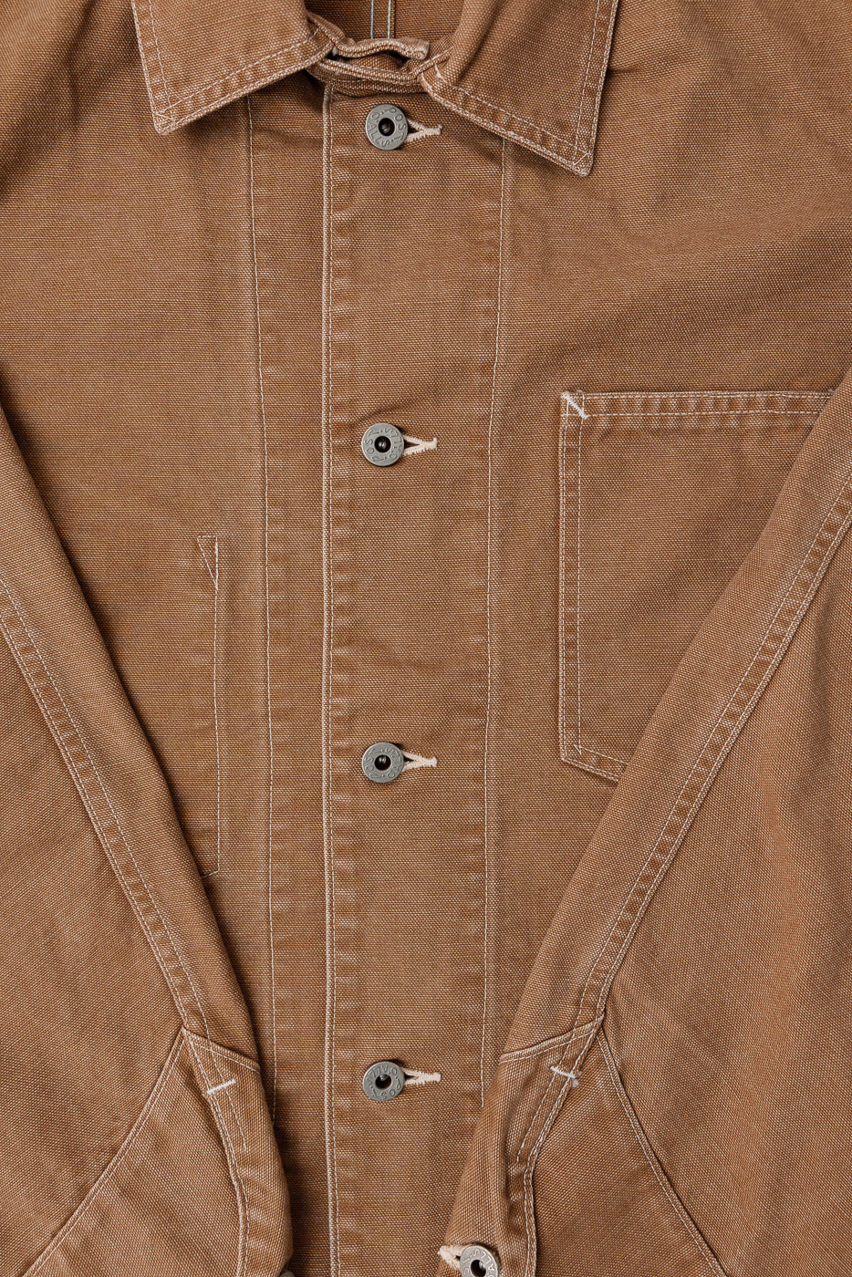 3133-PCR - Post 46 Coverall Pigment Dyed Canvas - Washed Brown | Dant