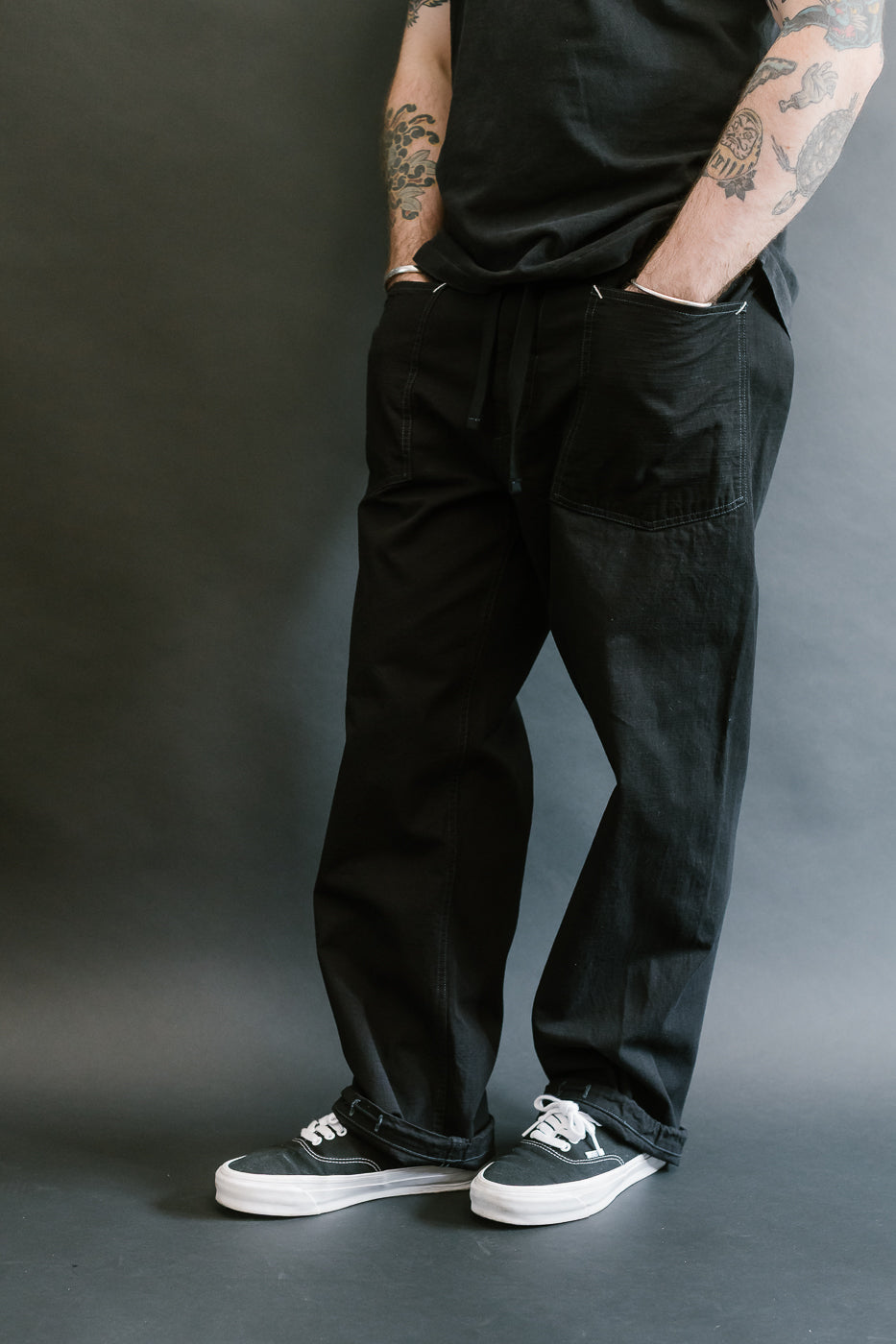 3313-DRC - E-Z Army-Navy Pants 2 Ripstop Dobby - Charcoal