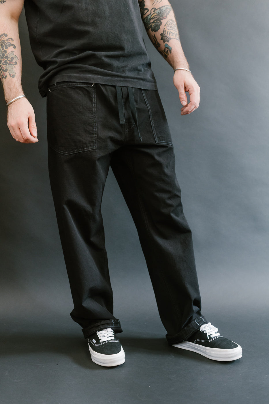 3313-DRC - E-Z Army-Navy Pants 2 Ripstop Dobby - Charcoal