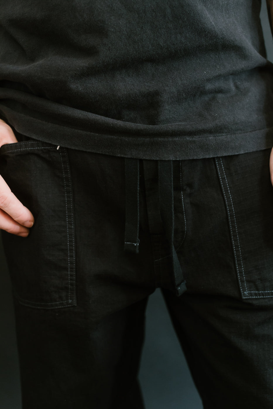 3313-DRC - E-Z Army-Navy Pants 2 Ripstop Dobby - Charcoal