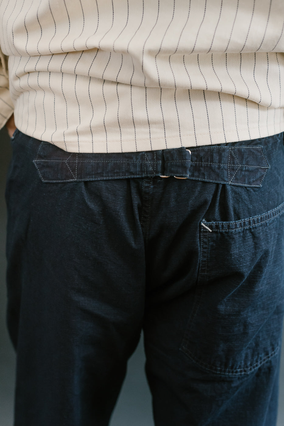 3313-DRI - E-Z Army-Navy Pants 2 Ripstop Dobby - Indigo Deep Wash