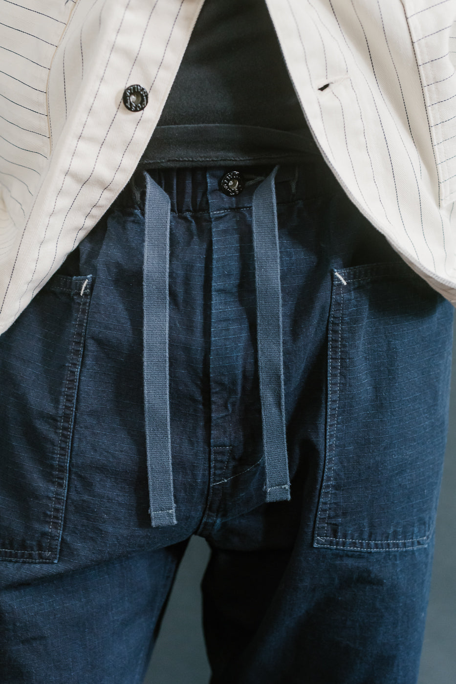 3313-DRI - E-Z Army-Navy Pants 2 Ripstop Dobby - Indigo Deep Wash
