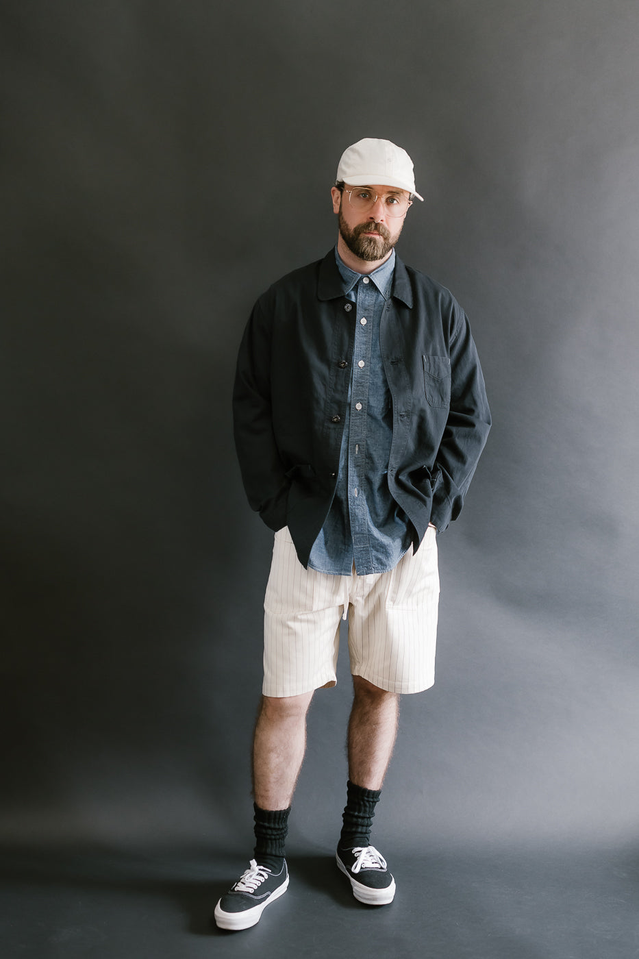 3313S-HBS - E-Z Army-Navy Short 2 HBT Stripe - Natural