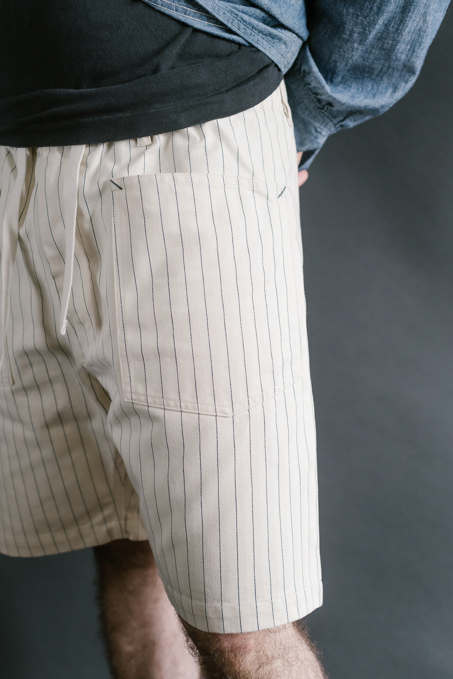 3313S-HBS - E-Z Army-Navy Short 2 HBT Stripe - Natural