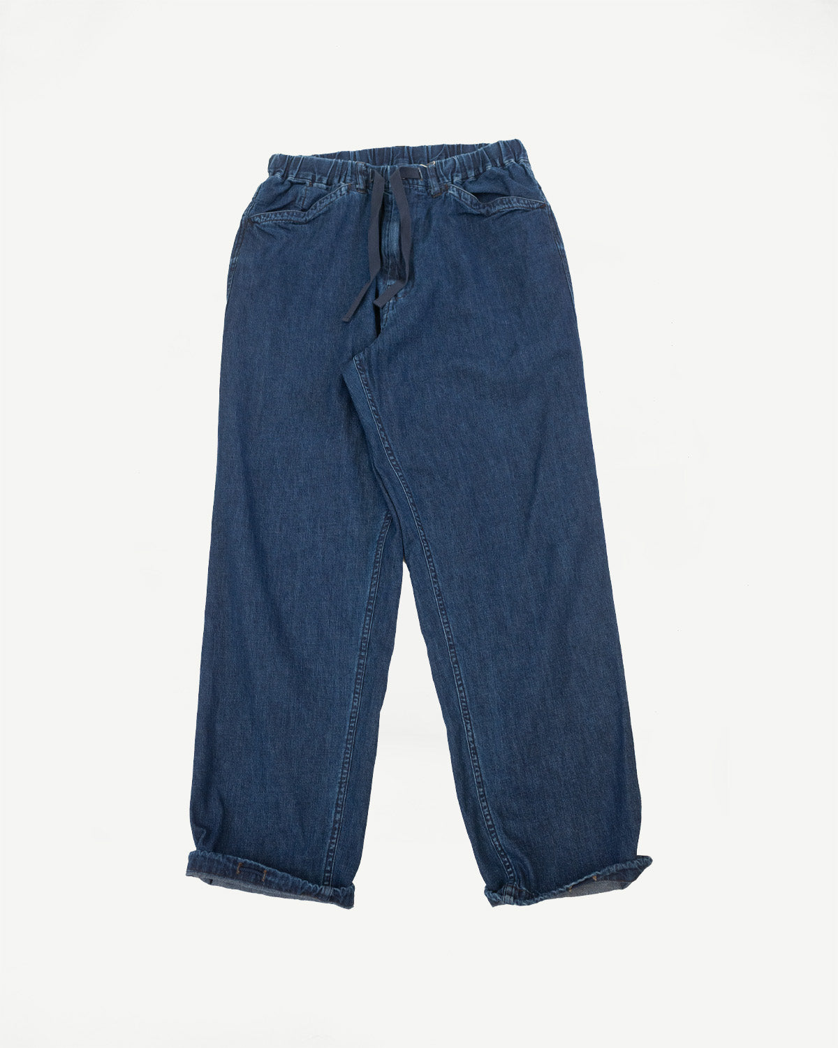 3319-8DI - E-Z Chinois De Luxe 8oz Denim Pants - Deep Wash Indigo