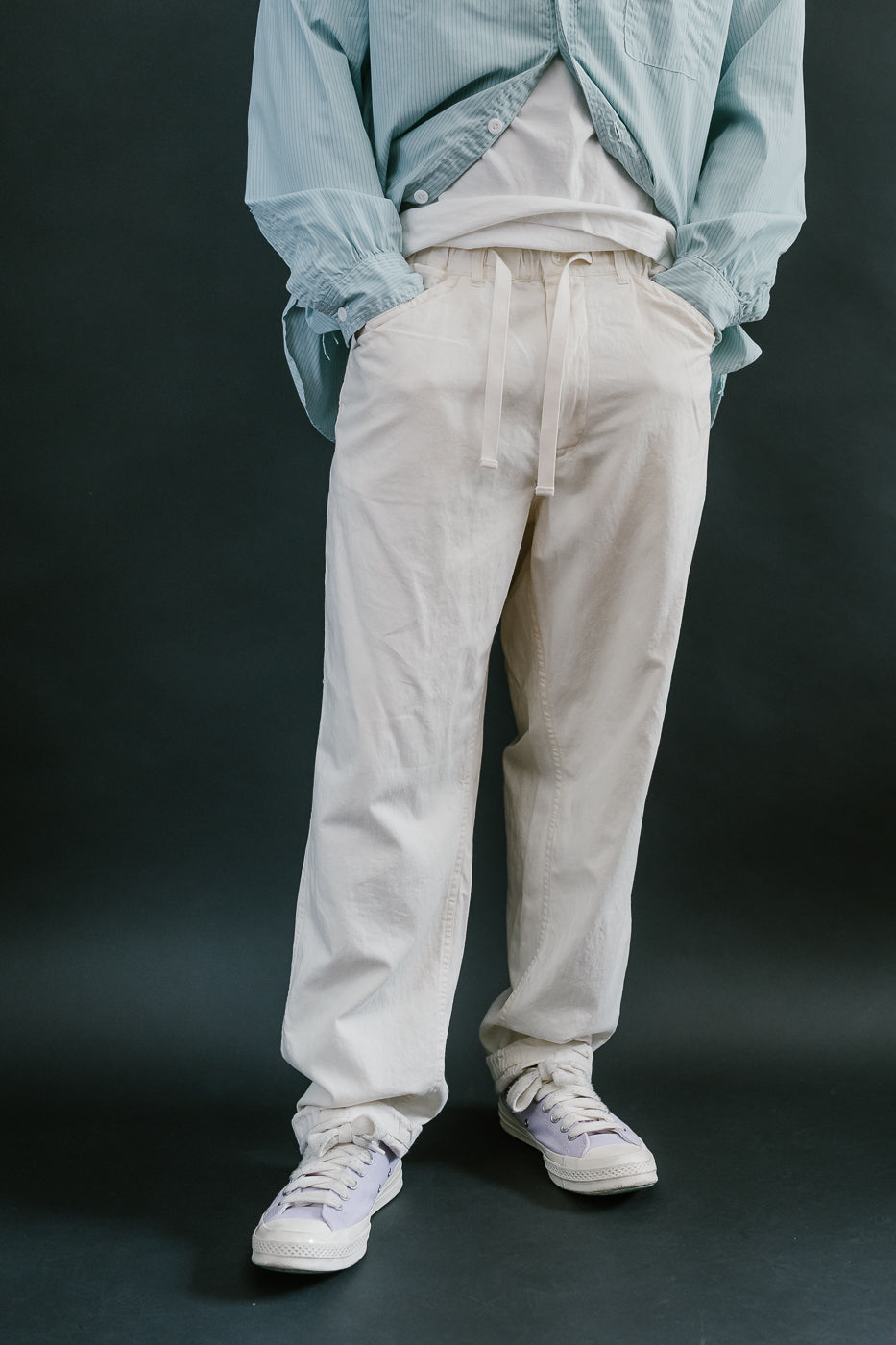 3319-VTN - E-Z Chinois De Luxe Vintage Twill Pants - Natural