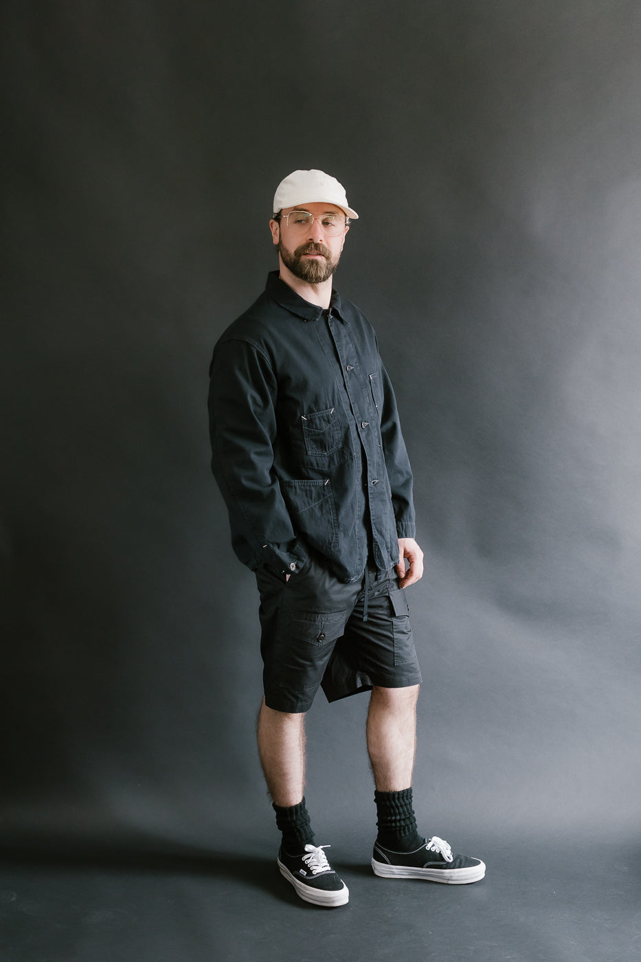 3322S-MP4 - Town & Country Shorts Medium Weight Poplin - Black