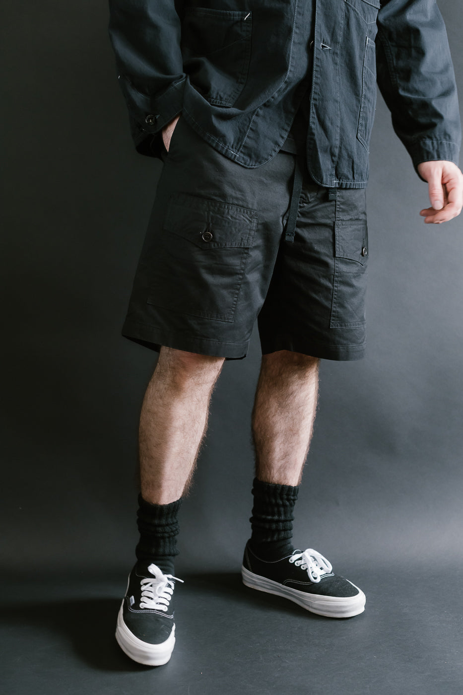 3322S-MP4 - Town & Country Shorts Medium Weight Poplin - Black
