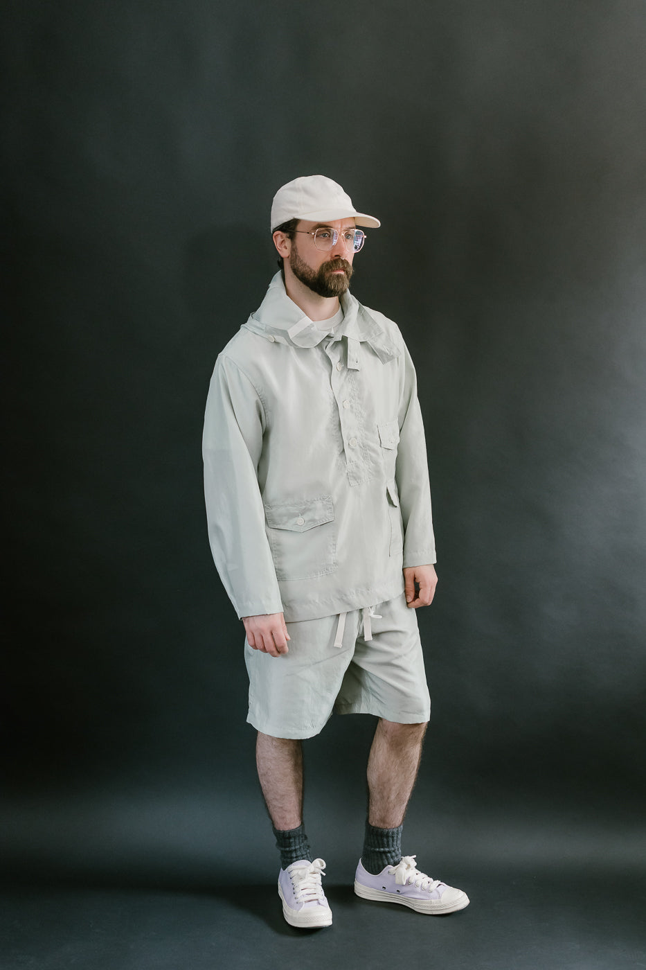 3127-MTG - Town & Country Parka Metallic Taffeta - Green