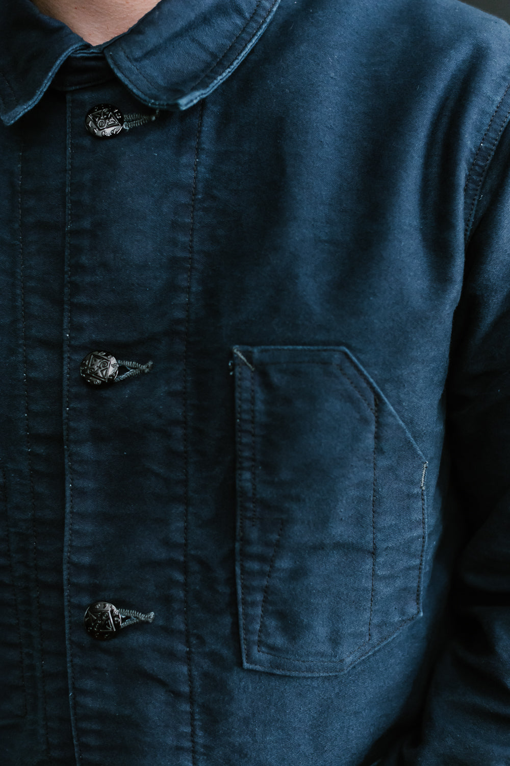 1101-MI - No. 1 Jacket Vintage Moleskin - Indigo