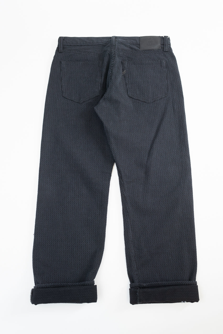 1170-1-BK - Sashiko Denim Loose Fit - Black x Gray