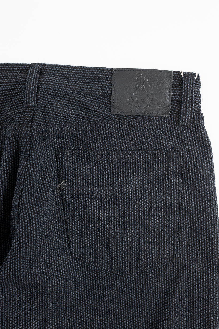 1170-1-BK - Sashiko Denim Loose Fit - Black x Gray